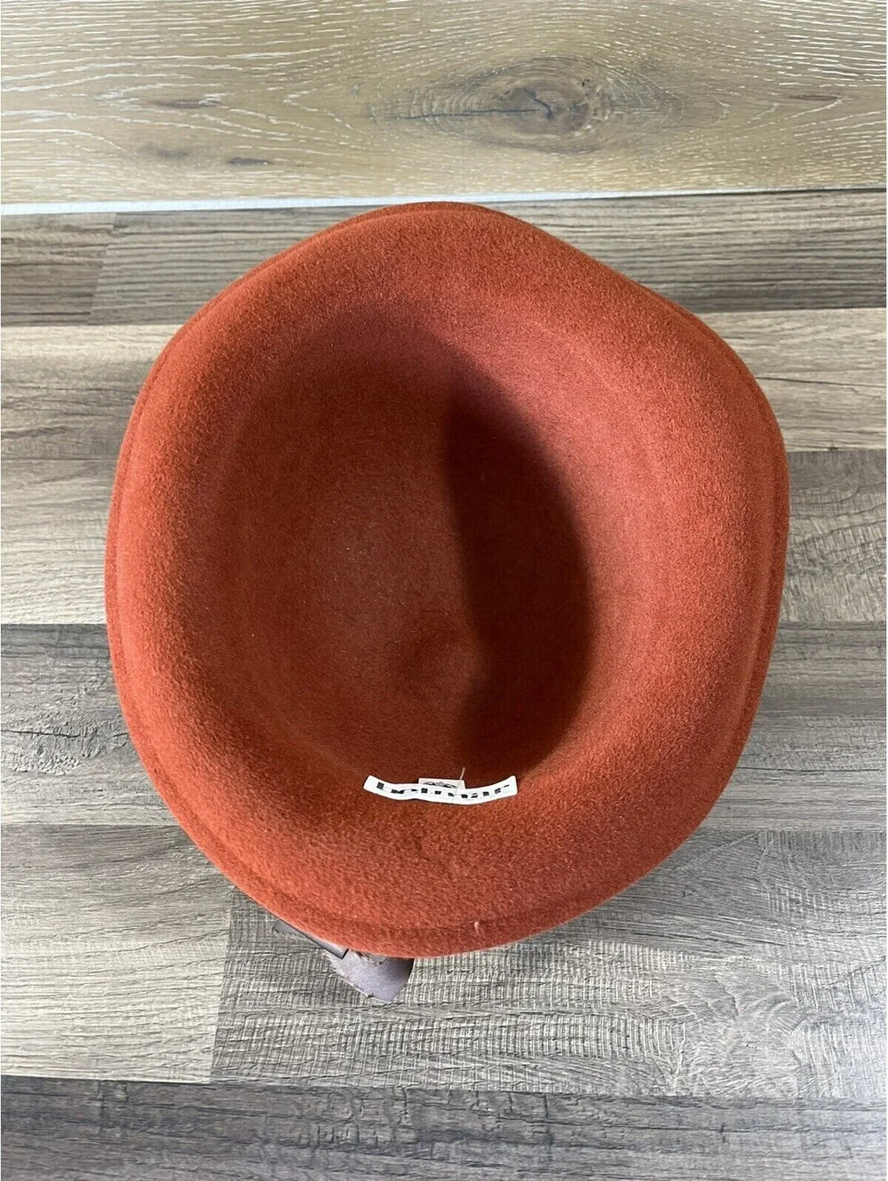 Betmar New York Brown Cloche Hat Wool with Satin Bow